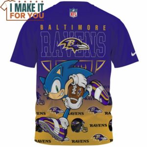 Baltimore Ravens x Sonic Speed Run Fullprinted T Shirt 2