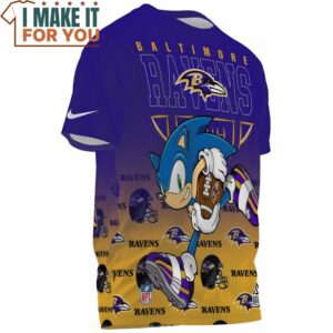Baltimore Ravens x Sonic Speed Run Fullprinted T Shirt 3