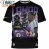 Lamar Jackson x Baltimore Ravens Retro Black T-Shirt, Baltimore Ravens Gift Ideas