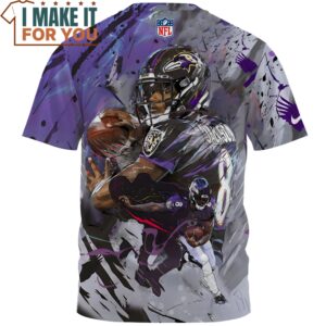 Lamar Jackson x Baltimore Ravens Cool Art Fullprinted T Shirt 2 1