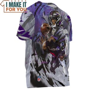 Lamar Jackson x Baltimore Ravens Cool Art Fullprinted T Shirt 3 1