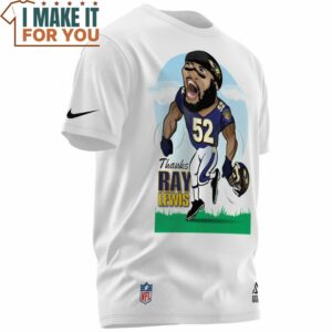 Ray Lewis x Baltimore Ravens Cartoon Art T Shirt 2 1