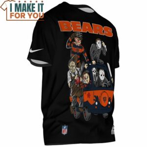 Chicago Bears Horror Movie Characters Mystery Van T Shirt 2