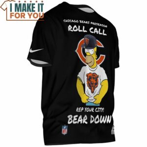 Chicago Bears Simpson Preseason Roll Call Rep Your City Bear Down T Shirt 2