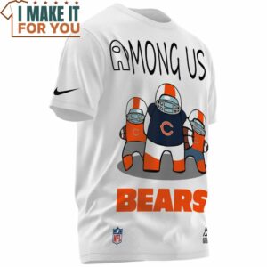 chicago bears x among us white t shirt 2