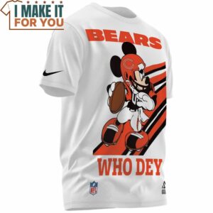 Chicago Bears x Mickey Football Player Who Dey T Shirt 2
