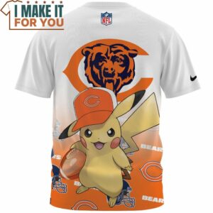 Chicago Bears x Pikachu Football Lover Fullprinted T Shirt 2