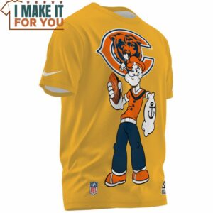 Chicago Bears x Popeye Sailor Man Football Big Fan T Shirt 2