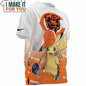 Chicago Bears x Pikachu Football Lover Fullprinted T Shirt 3