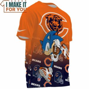 Chicago Bears x Sonic Speed Run Fullprinted T Shirt 3