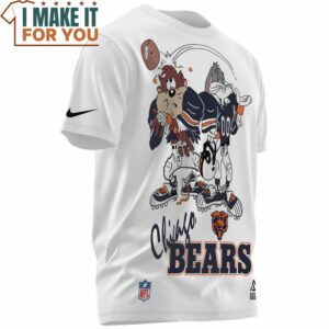 Chicago Bears x Tasmanian Devil Bugs Bunny NFL Player T Shirt 2