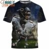 Justin Fields x Chicago Bears Signed 3D Fullprinted T-Shirt, Gifts For Bears Fans
