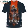 Justin Fields x Chicago Bears Cool Art Fullprinted T-Shirt, Gifts For Chicago Bears Fans