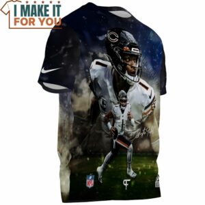 Justin Fields x Chicago Bears 3D Fullprinted T Shirt 3