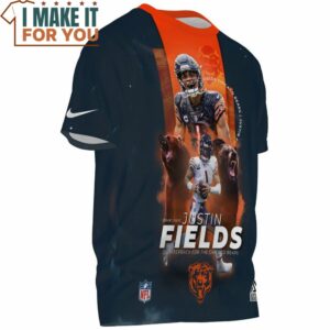 Justin Fields x Chicago Bears Cool Art Fullprinted T Shirt 3