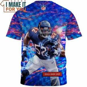Khalil Mack x Chicago Bears Cartoon Art Fullprinted T Shirt 2