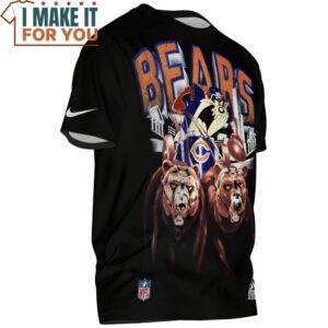 chicago Bears Tasmanian Devil Looney Tunes Football Knight T Shirt 2
