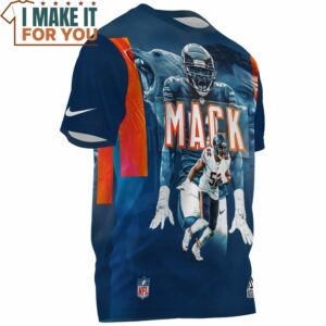 Khalil Mack x Chicago Bears 3D Fullprinted T Shirt 3
