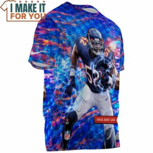 Khalil Mack x Chicago Bears Cartoon Art Fullprinted T Shirt 3