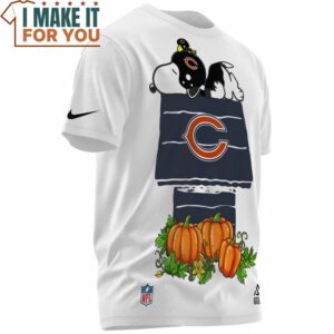 Chicago Bears x Snoopy And Woodstock Pumkin House T Shirt 2
