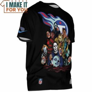 Tennessee Titans Horror Character Football Fan T Shirt 2