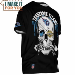 Tennessee Titans Harley Davidson Skull T Shirt 2