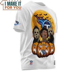 Tennessee Titans Horror Character Pumkin Football Fan T Shirt 2
