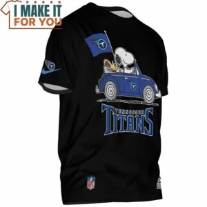 Tennessee Titans Snoopy And Woodstock Big Fan in Car T Shirt 2