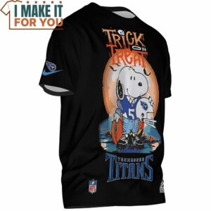 Tennessee Titans Snoopy Trick or Treat NFL Player T Shirt 2