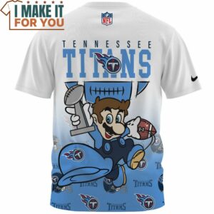 Tennessee Titans x Mario Super Bowl Champions Cup All Over Printed T Shirt 2