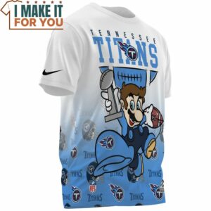 Tennessee Titans x Mario Super Bowl Champions Cup All Over Printed T Shirt 3