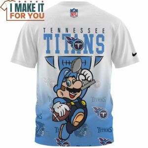 Tennessee Titans x Mario Super Bowl Champions Cup Fullprinted T Shirt 2