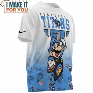 Tennessee Titans x Mario Super Bowl Champions Cup Fullprinted T Shirt 3
