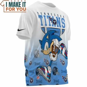 Tennessee Titans x Sonic Football Player Fullprinted T Shirt 3