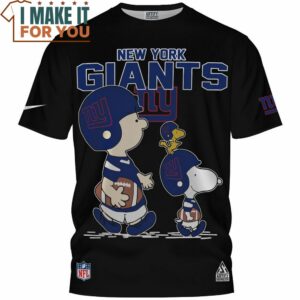 New York Giants Charlie Brown And Snoopy Game Day T-Shirt, New York Giants Gift