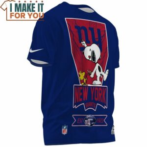 New York Giants Snoopy Drawing EST 1923 T Shirt 2