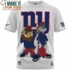 New York Giants Tasmanian Devil Bugs Bunny Football Lover T-Shirt, Ny Giants Gifts For Men