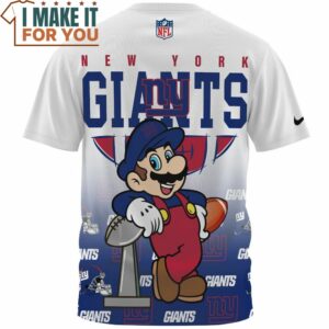 New York Giants x Mario Super Bowl Champions Cup Funny T Shirt 2