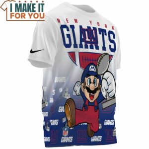 New York Giants x Mario Super Bowl Champions Cup T Shirt 3