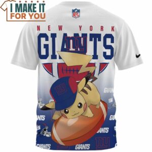 New York Giants x Pikachu Football Player T Shirt 2