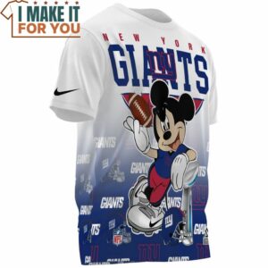 New York Giants x Mickey Super Bowl Champions Cup Cool T Shirt 3