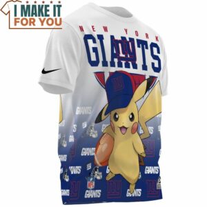 New York Giants x Pikachu Football Lover T Shirt 3