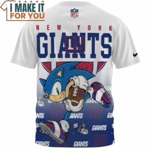 New York Giants x Sonic Speed Run Fullprinted T Shirt 2