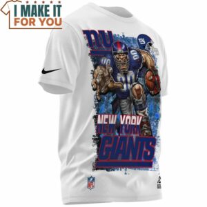 New York Giants Mascot Breaking Through Wall T Shirt 2 1