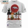 Denver Broncos Charlie Brown And Snoopy Halloween Haunted House T-Shirt, Gifts For Denver Broncos Fans