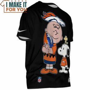 Denver Broncos Charlie Brown And Snoopy Football Fan T Shirt 2