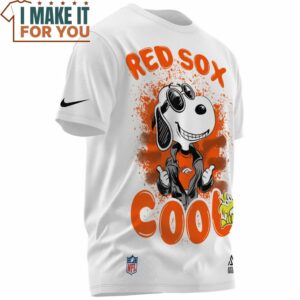 Denver Broncos Cool Snoopy And Woodstock Red Sox T Shirt 2