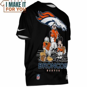 Denver Broncos Disney Mickey And Friends Team Up T Shirt 2