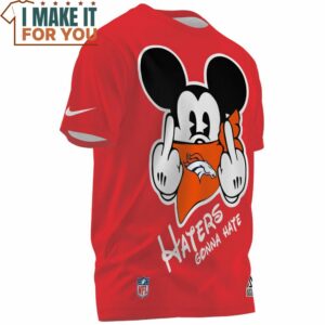 Denver Broncos Disney Mickey Haters Gonna Hate T Shirt 2