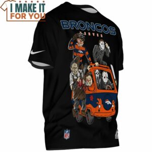 Denver Broncos Horror Movie Characters Mystery Van T Shirt 2